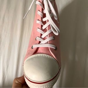 Pink Converse wedges for women
